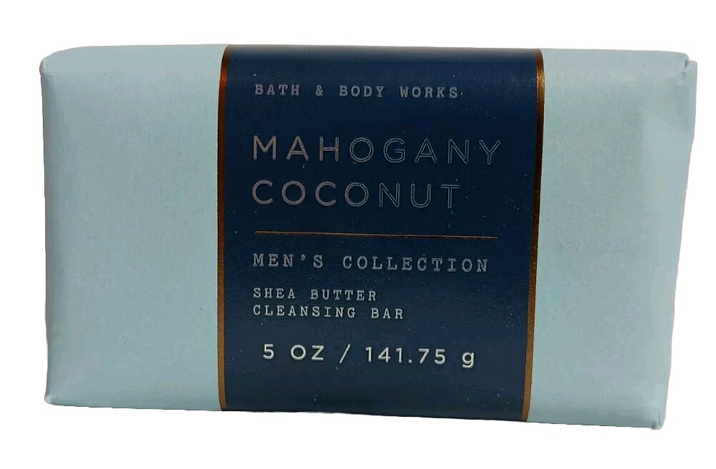 2X Bath & Body Works Mahogany Coconut Shea Butter Cleansing Bar Soap 5 Oz. Each