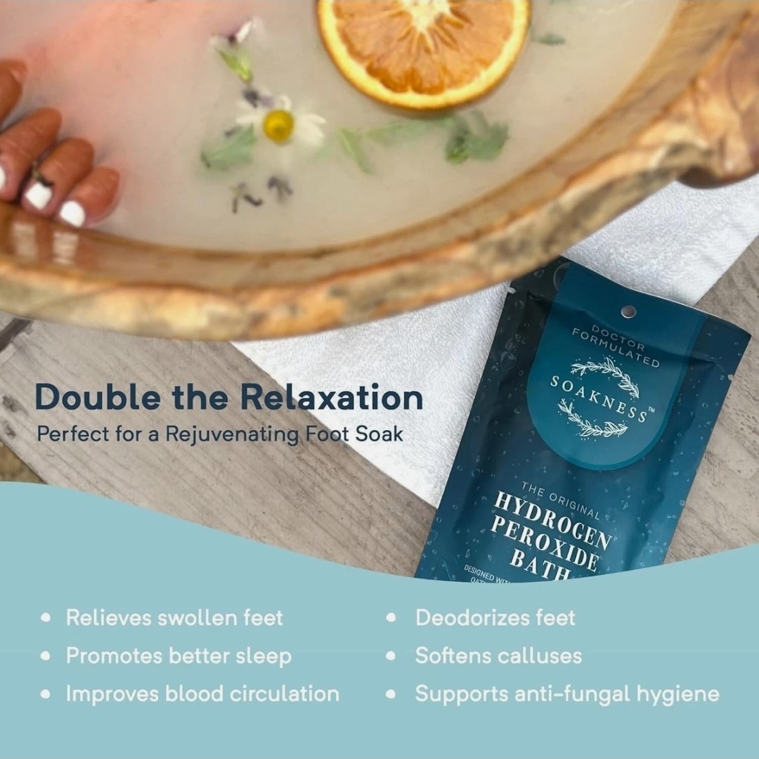 The original doctor formulated hydrogen peroxide bath soak, stress relief
