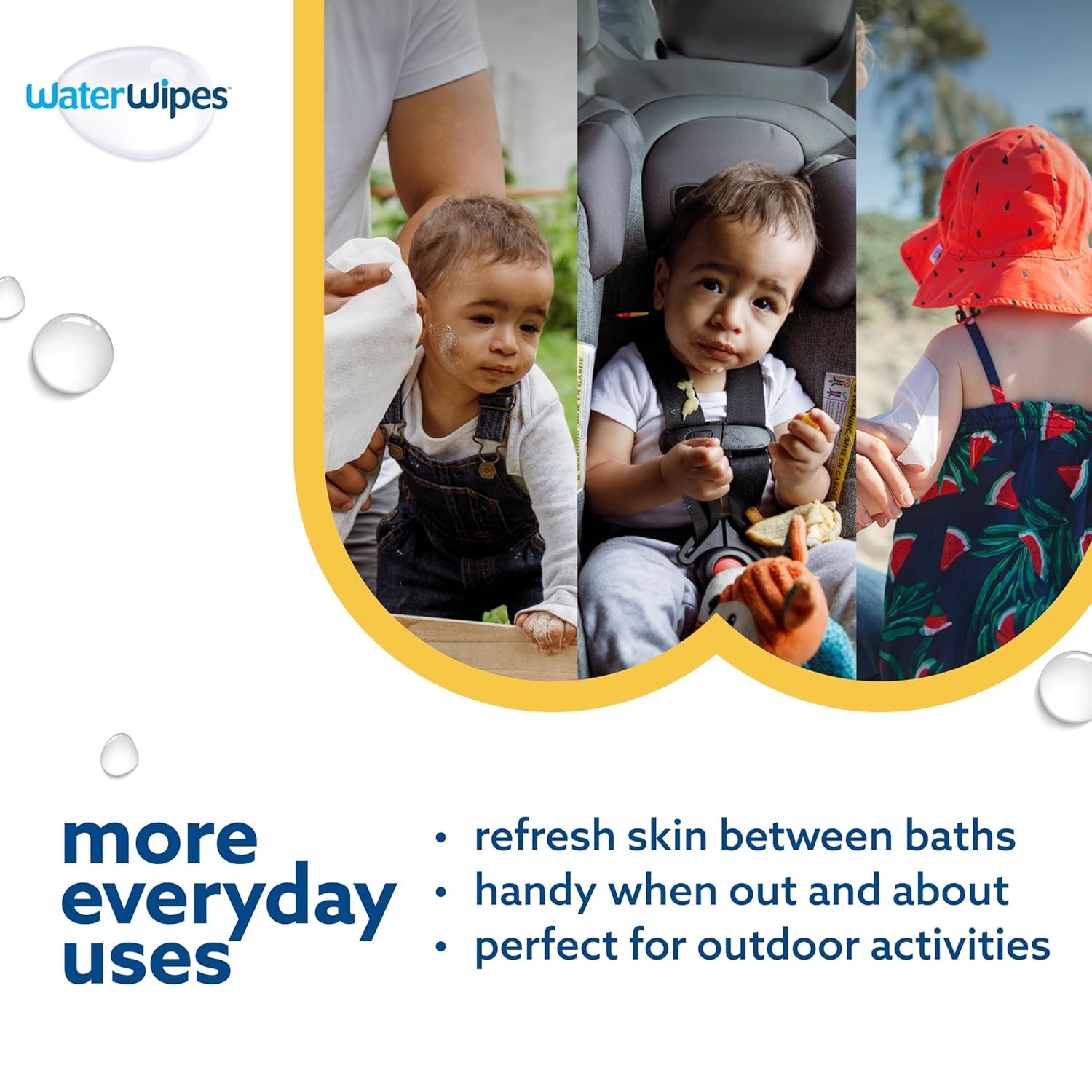 WaterWipes Sensitive+ Bathing Wipes, 3-In-1 Cleans, 16 Count (Pack of 1)