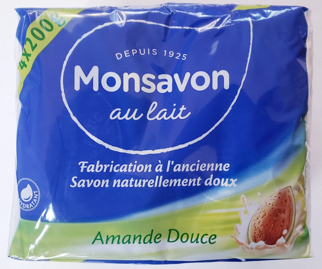Monsavon au lait Amande douce 200g