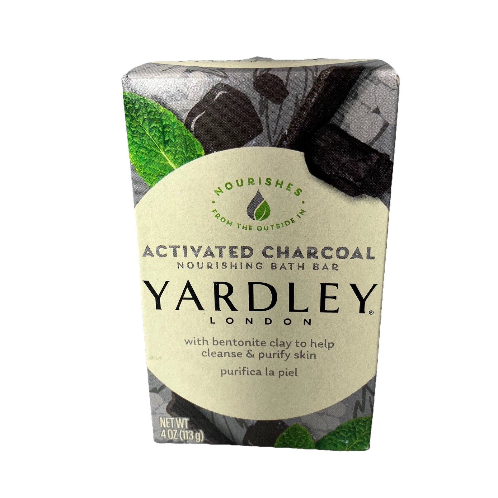 Yardley London Activated Charcoal Bar Soap (4 oz) Luxury Bath & Body Bar 6 Pack