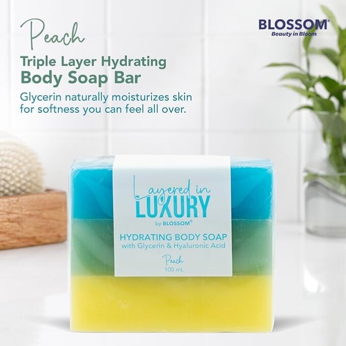 Blossom Layered in Luxury Peach Hydrating Body Soap
