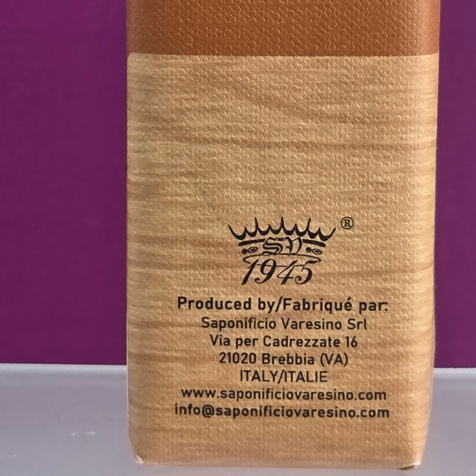 Saponificio Varesino Scrub Soap Mens 10.5oz Old Bourbon Italian Triple Milled