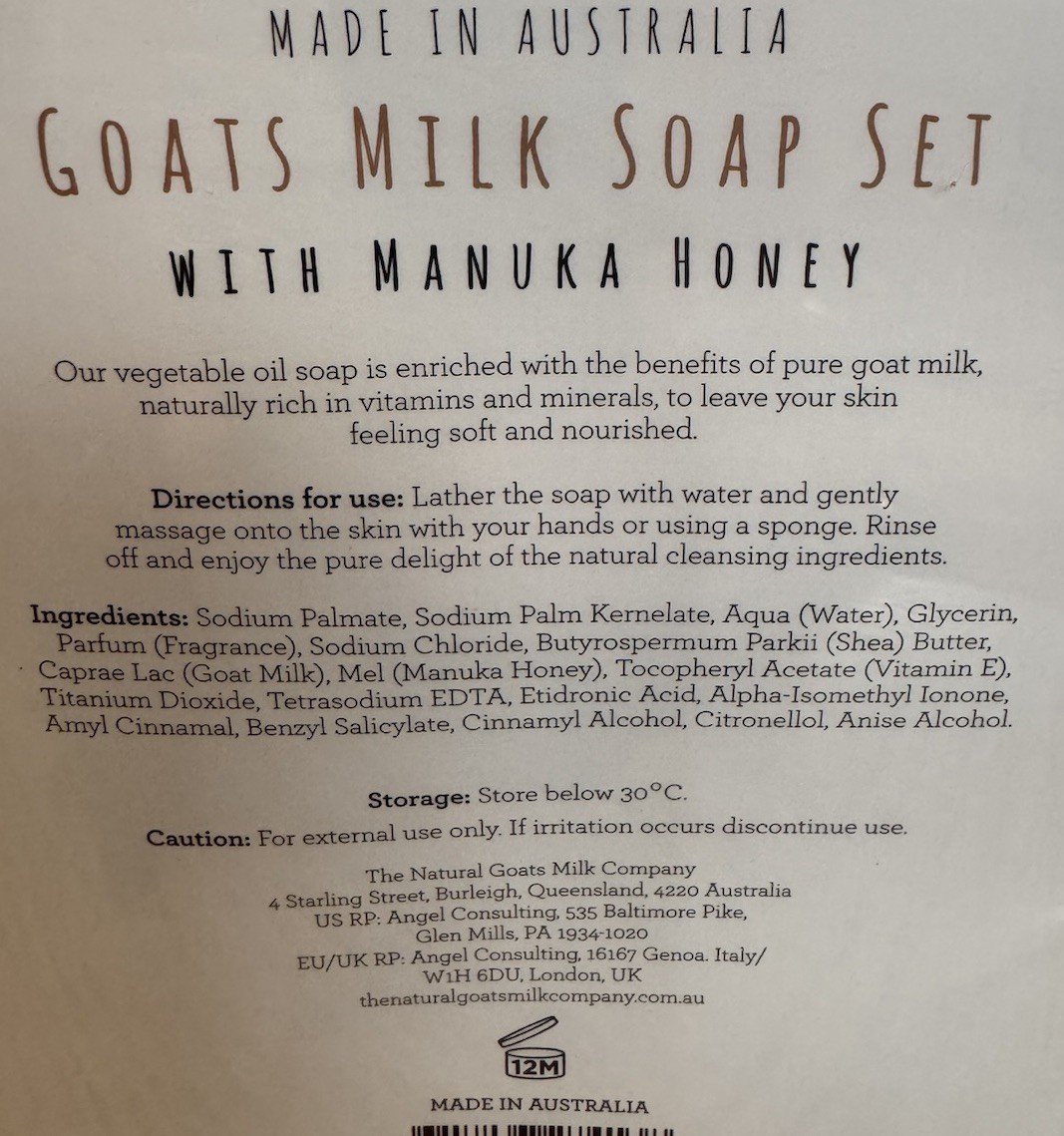The Natural Goats Milk Company 8 Bar Soap Set Manuka Honey Made Australia New