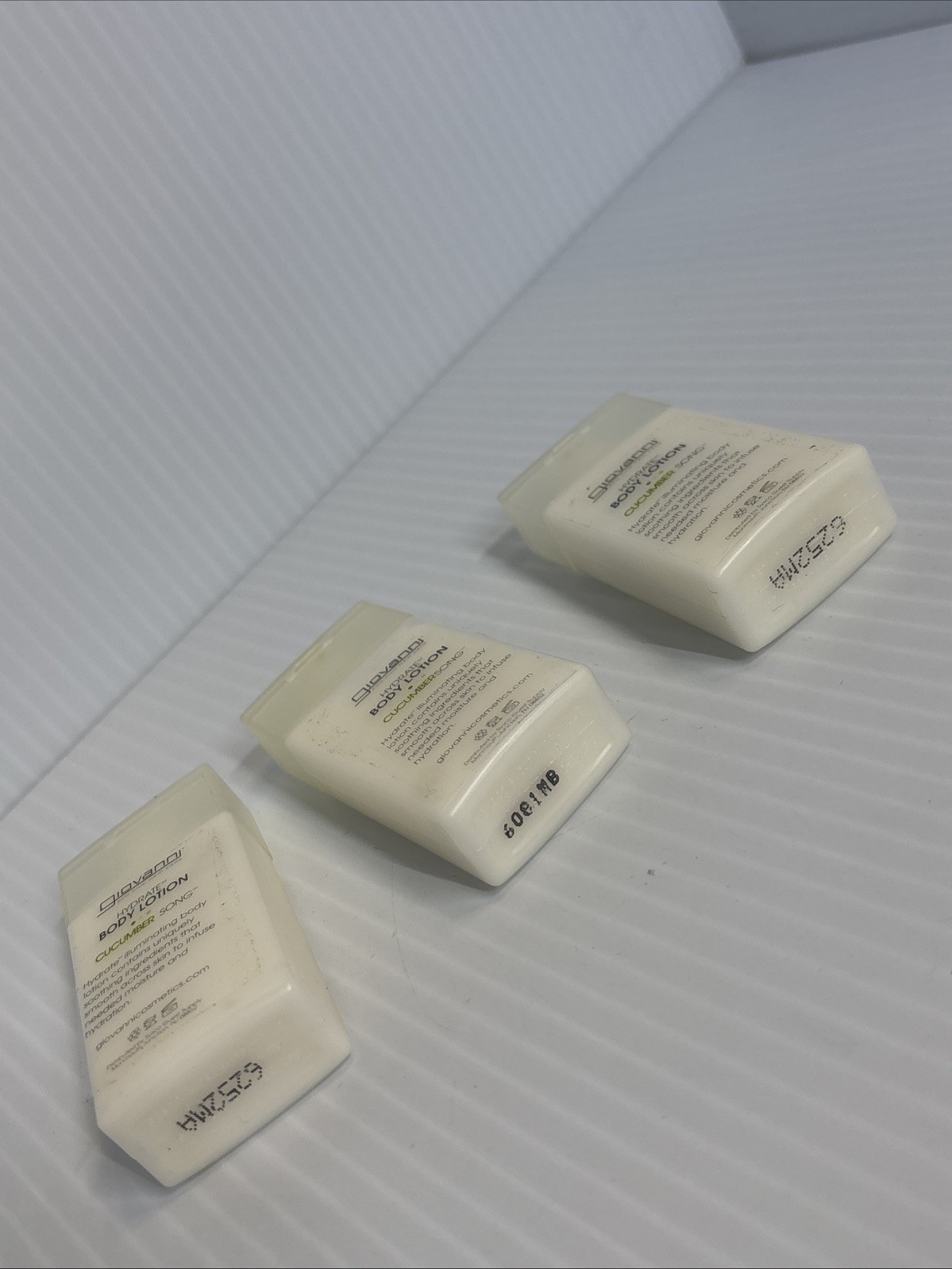 Lot Of 3 Giovanni Travel Size Hydrate Body Lotion cucumber Song scent (599)