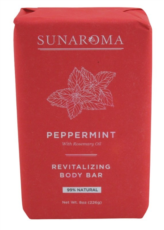 Sunaroma Soap Bar Peppermint Rosemary Oil 8 Ounce