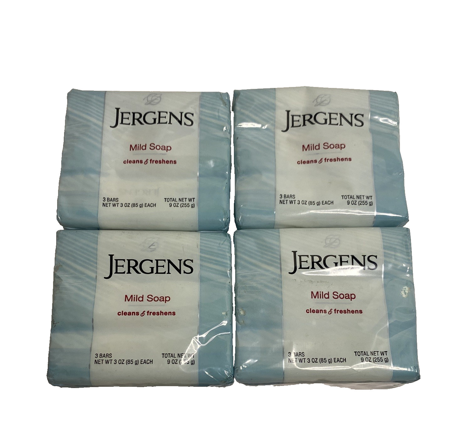 Jergens Mild Soap 3 oz Bars 3 Per Package 12 Bars Total Sealed