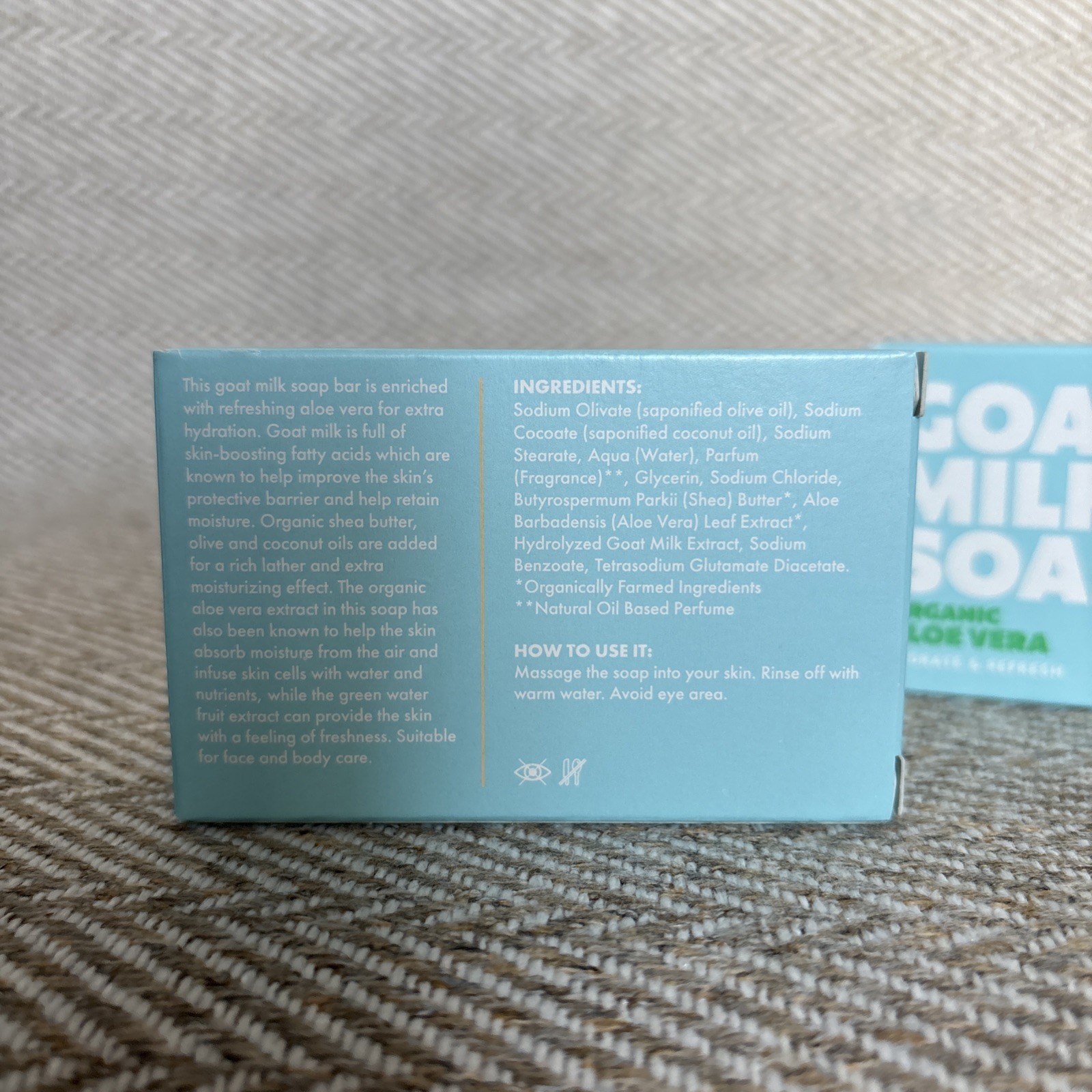 2 Aloe Vera Organic Scrub Bar Goat Milk Soap 3.5oz Made in Greece