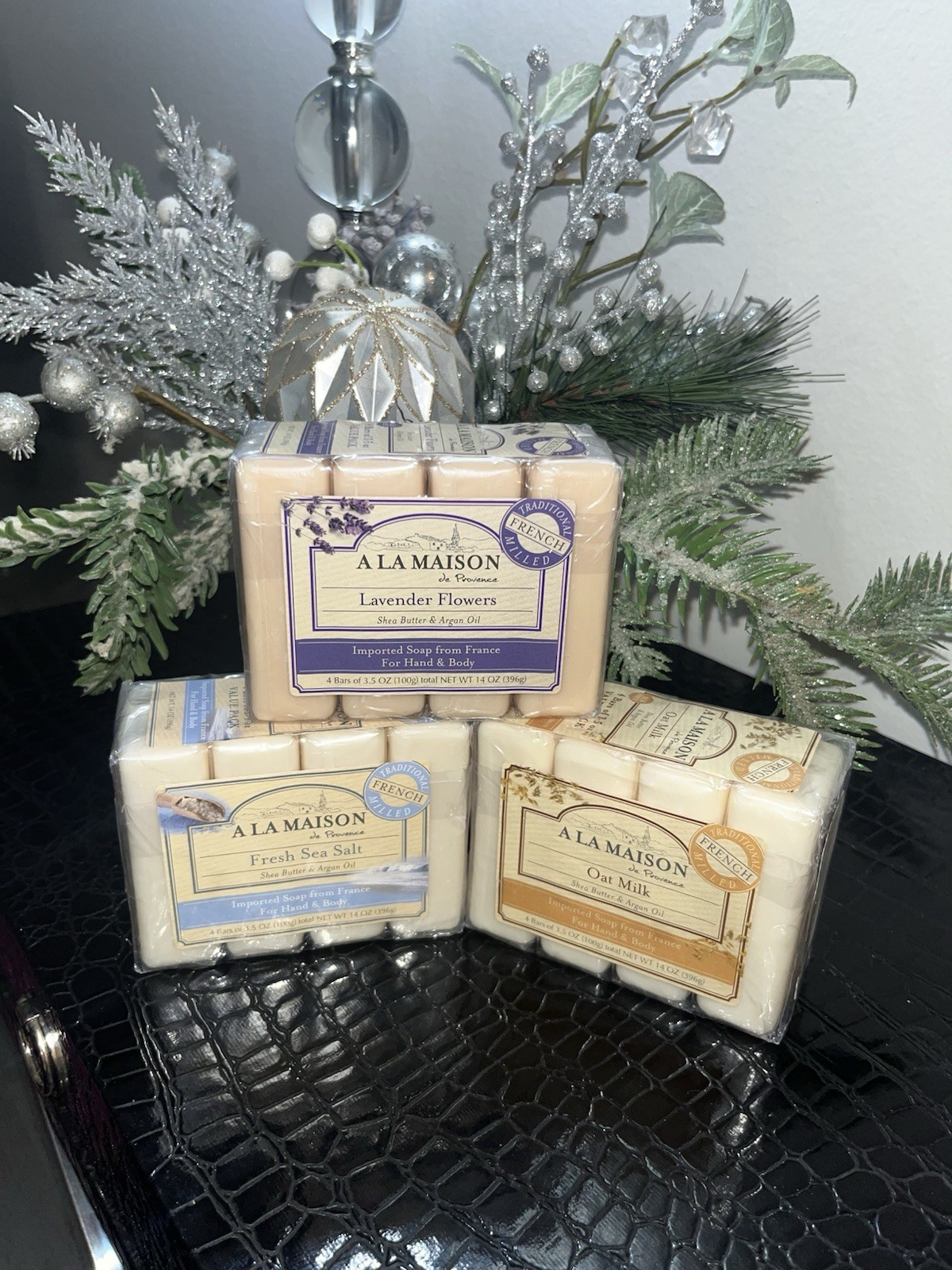 4 Packs Ala Maison Soap Bar 3.5 Oz Total 12 Bars 3 Fragrances