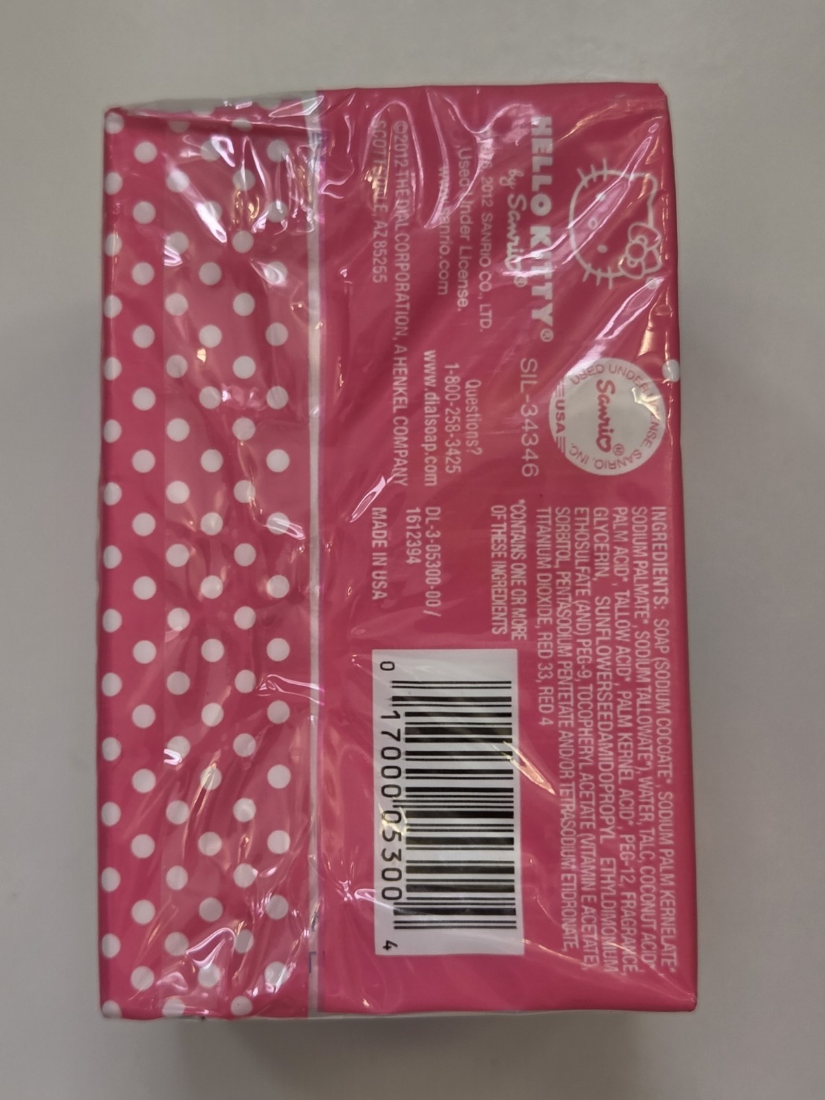 Dial Hello Kitty Sanrio Bar Soap (2 Bars) New Sealed Collectable