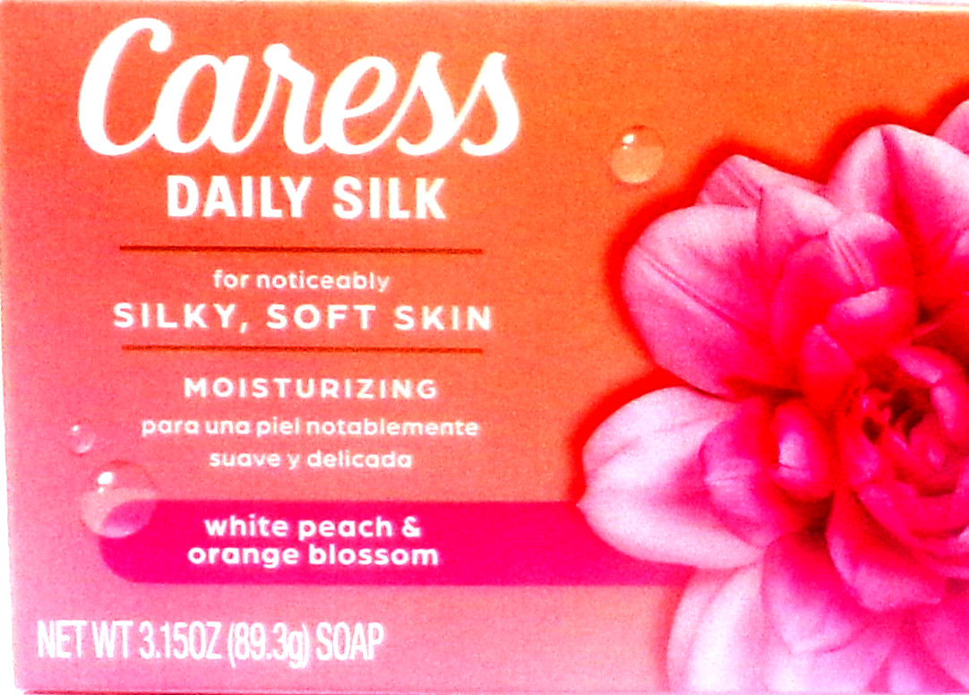 Caress Soap Daily Silk Beauty, White Peach & Orange Blossom, 3.75 oz 16 Bars