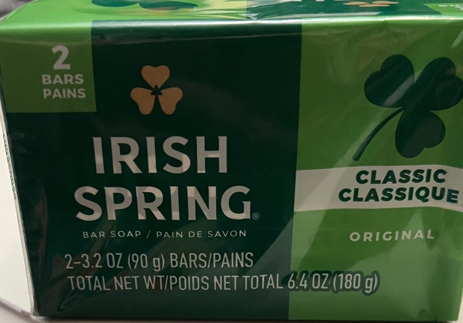 Irish Spring Original Scent Classic Bar Soap – 16 Bars Total – 3.2 oz Lot of 8