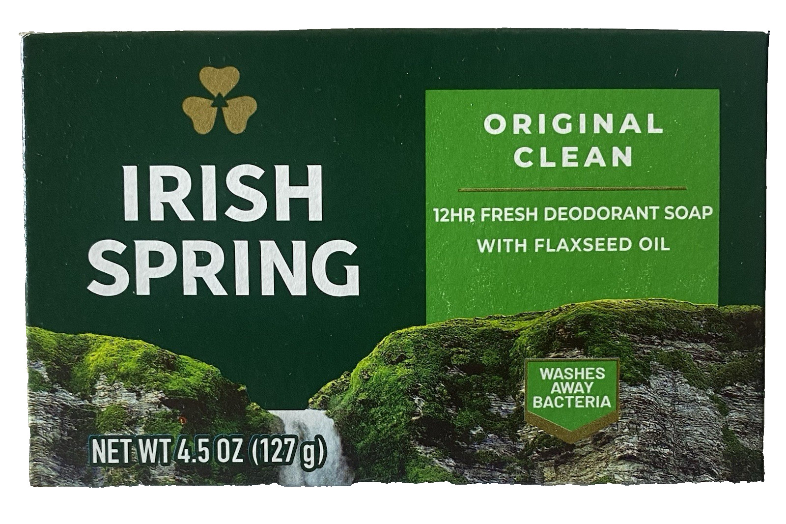 Lot Of 2 Irish Spring Original Clean 12HR Fresh Deodorant Soap With Flaxseed Oil