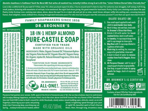 Dr Bronner’s Castile Soap 32 Oz | Pick Scents