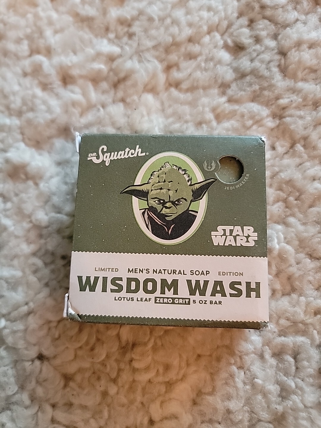 Dr. Squatch Disney Star Wars Men’s Natural Soap 5 oz Bar Yoda Wisdom Wash Lotus