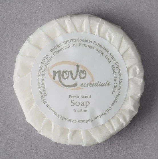 Hotel Motel Bath Soap Bars 0.42 oz 1000 Pack Wrapped Round White Bulk