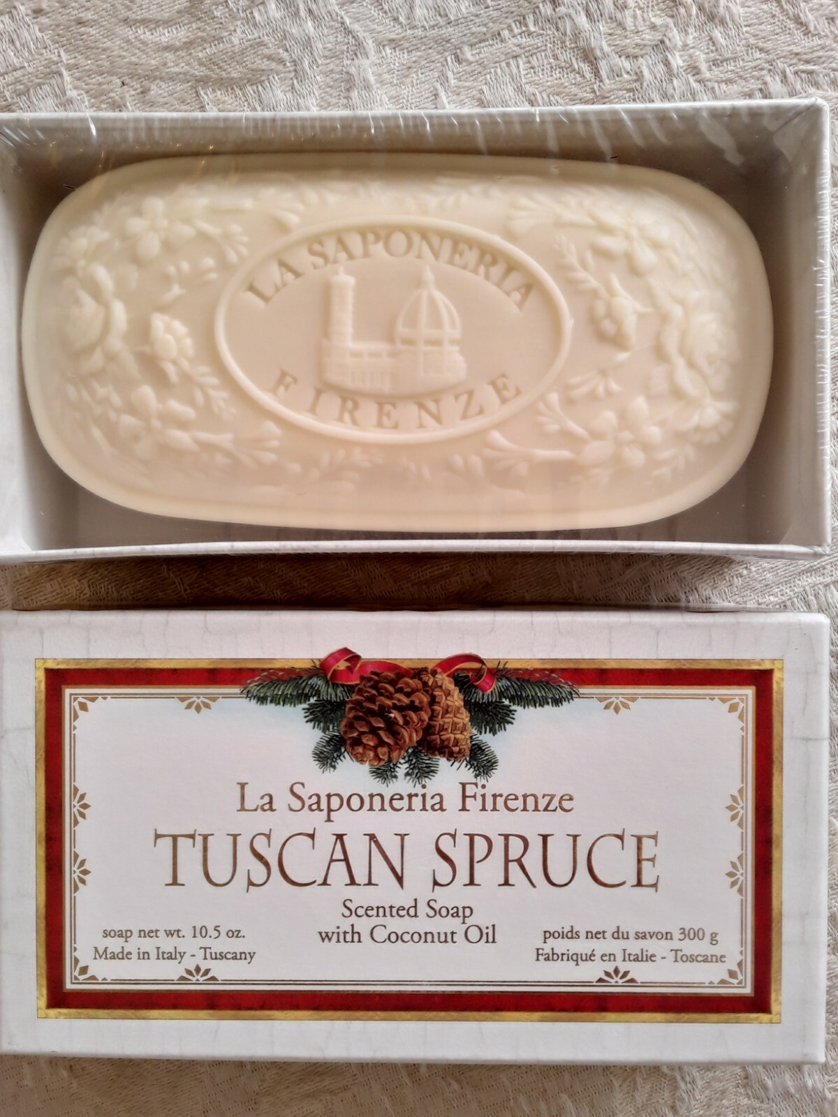 La Saponeria Firenze Tuscan Spruce Scented Soap w Oil 10.5 oz Made In Italy NIB
