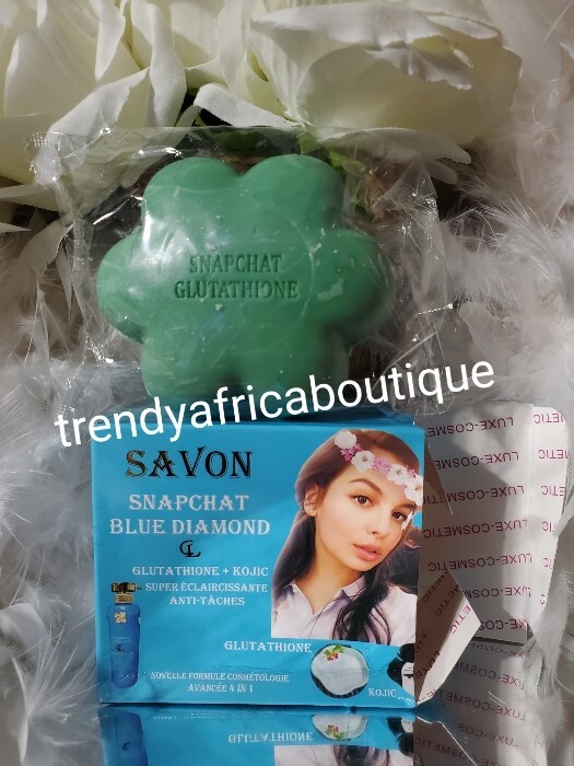 Snapchat Diamant blue Glutathion & Kojic Exfoliating & Whitening Soap 200gX 1.👌