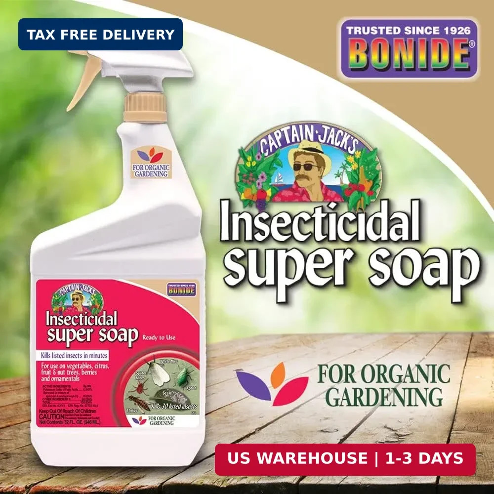 Bonide Captain Jack’s Insecticidal Super Soap, 32 oz Ready-to-Use Spray For Orga