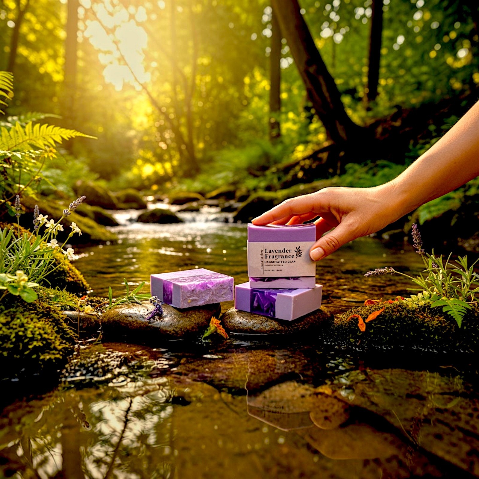 LumaLather Lavender Handmade Soap Bar – Relaxing Moisturizing Artisan Bath Soap