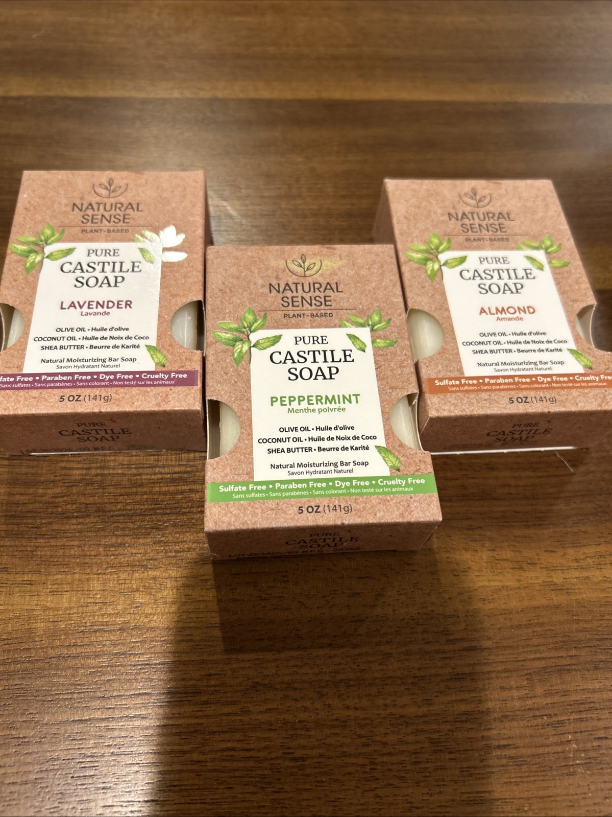 Natural Sense Pure Castile Soap Lavender, Peppermint, Almond Plant Based Soap 3