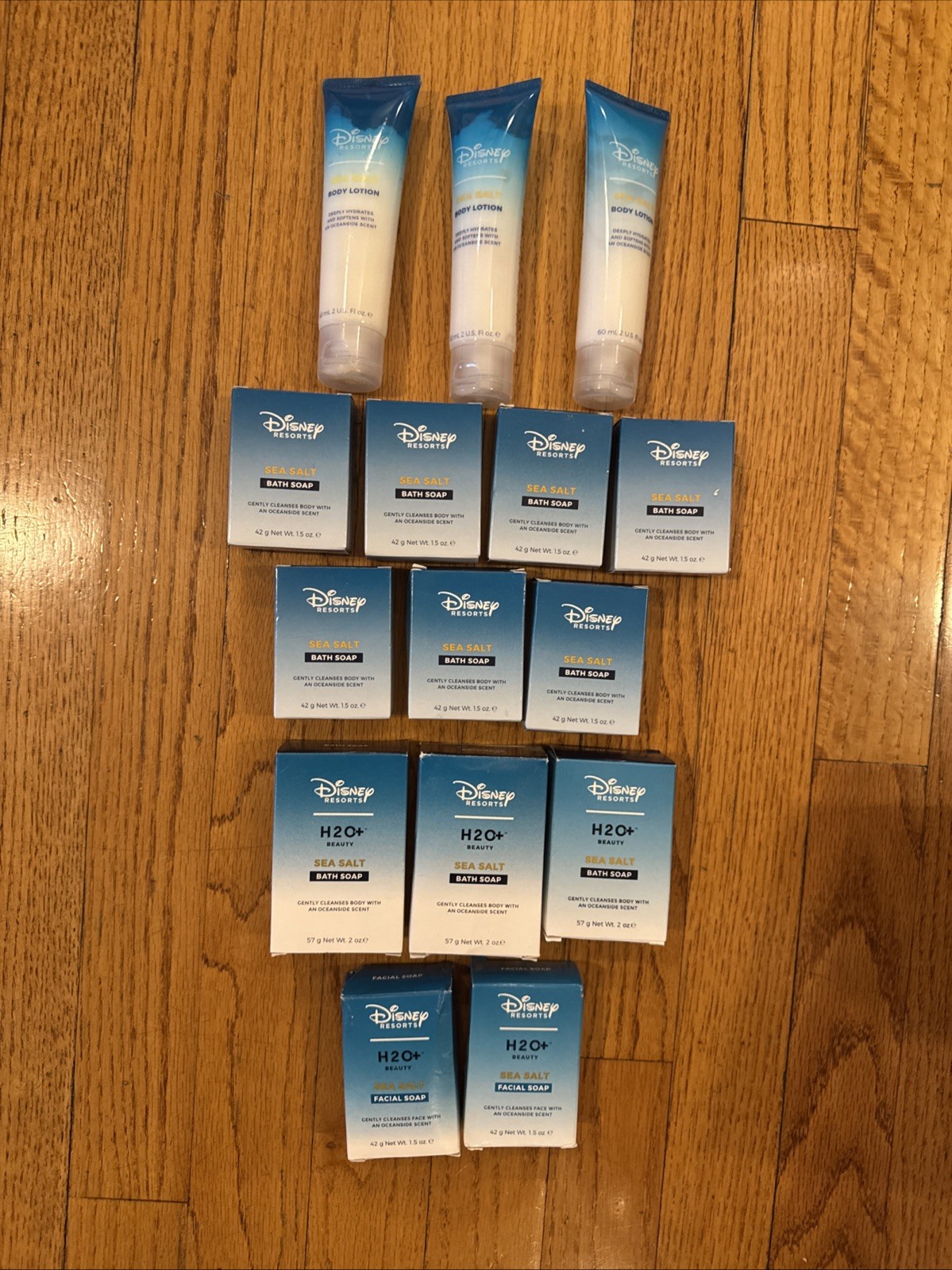 Lot of 15 Disney Resorts H2O+ Sea Salt Bath & Facial Soap Bars & Lotion -Sealed