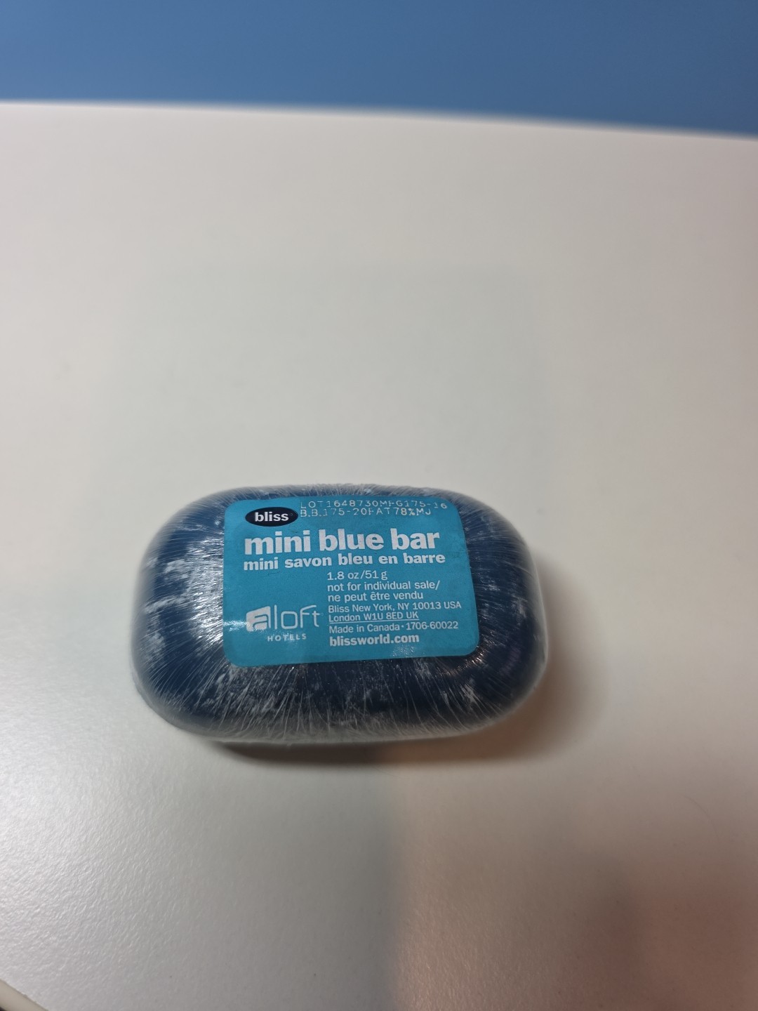 BLISS Mini Blue Massage Bar Soap Wrapped 1.8 oz / 51g RARE Discontinued