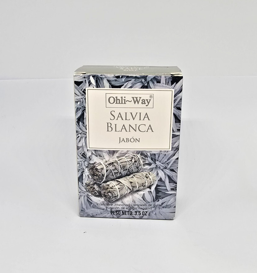JABON SALVIA BLANCA / WHITE SAGE SOAP ALEJA LAS MALAS ENERGIAS LIMPIA MALA VIBRA