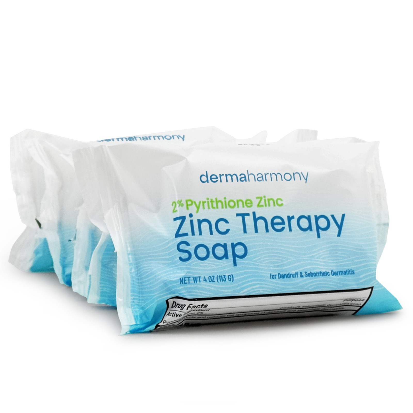 Five Pack – 2% Pyrithione Zinc (ZNP) Bar Soap – DermaHarmony 4 oz (Made in USA)