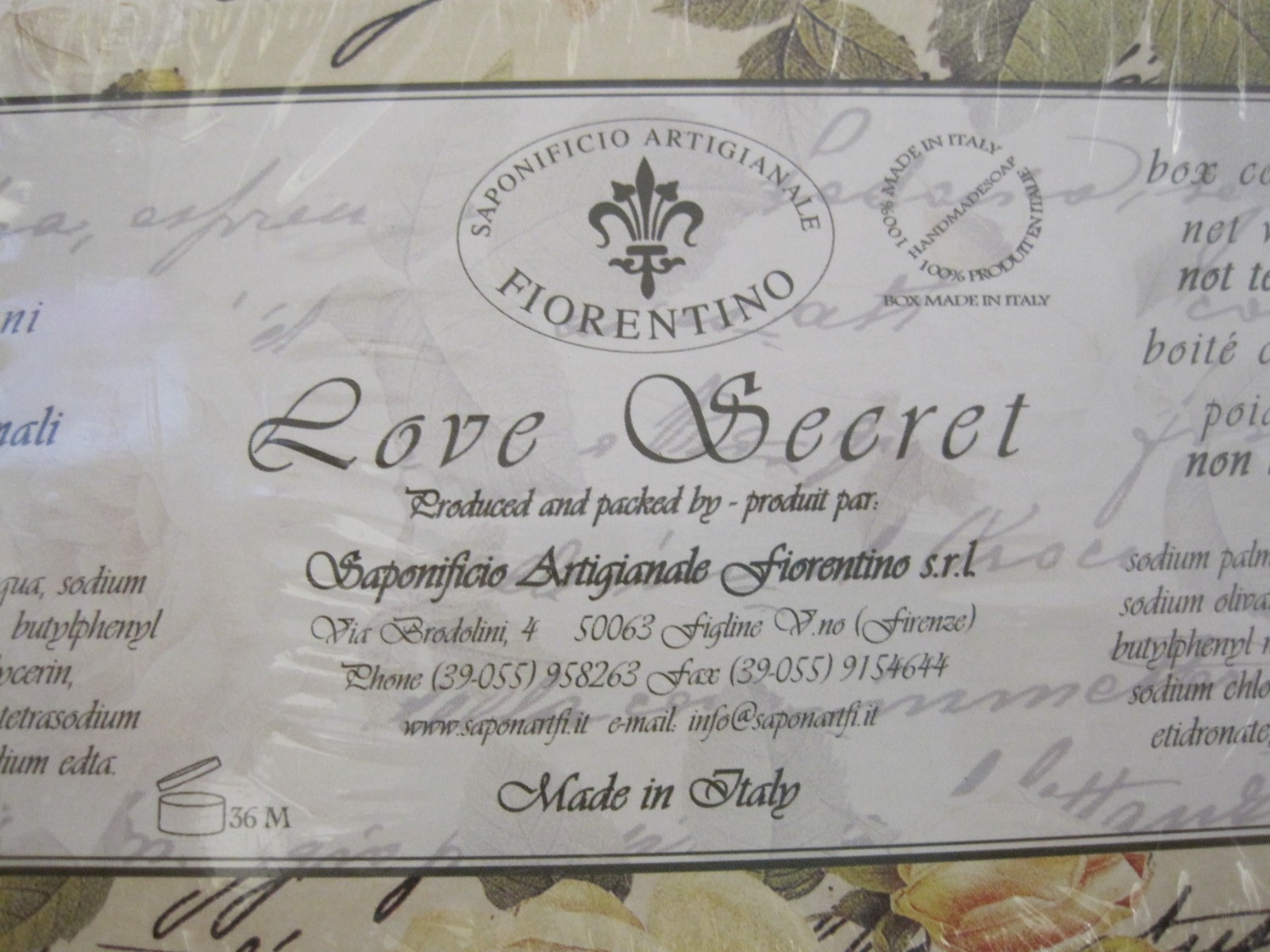 Saponificio Artigianale Fiorentino Angel Cherub Soaps Italy Handmade New in Box