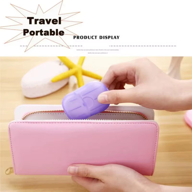 Portable Soap Paper Disposable Travel Camping Mini Cleaning Soaps for Washing Cl