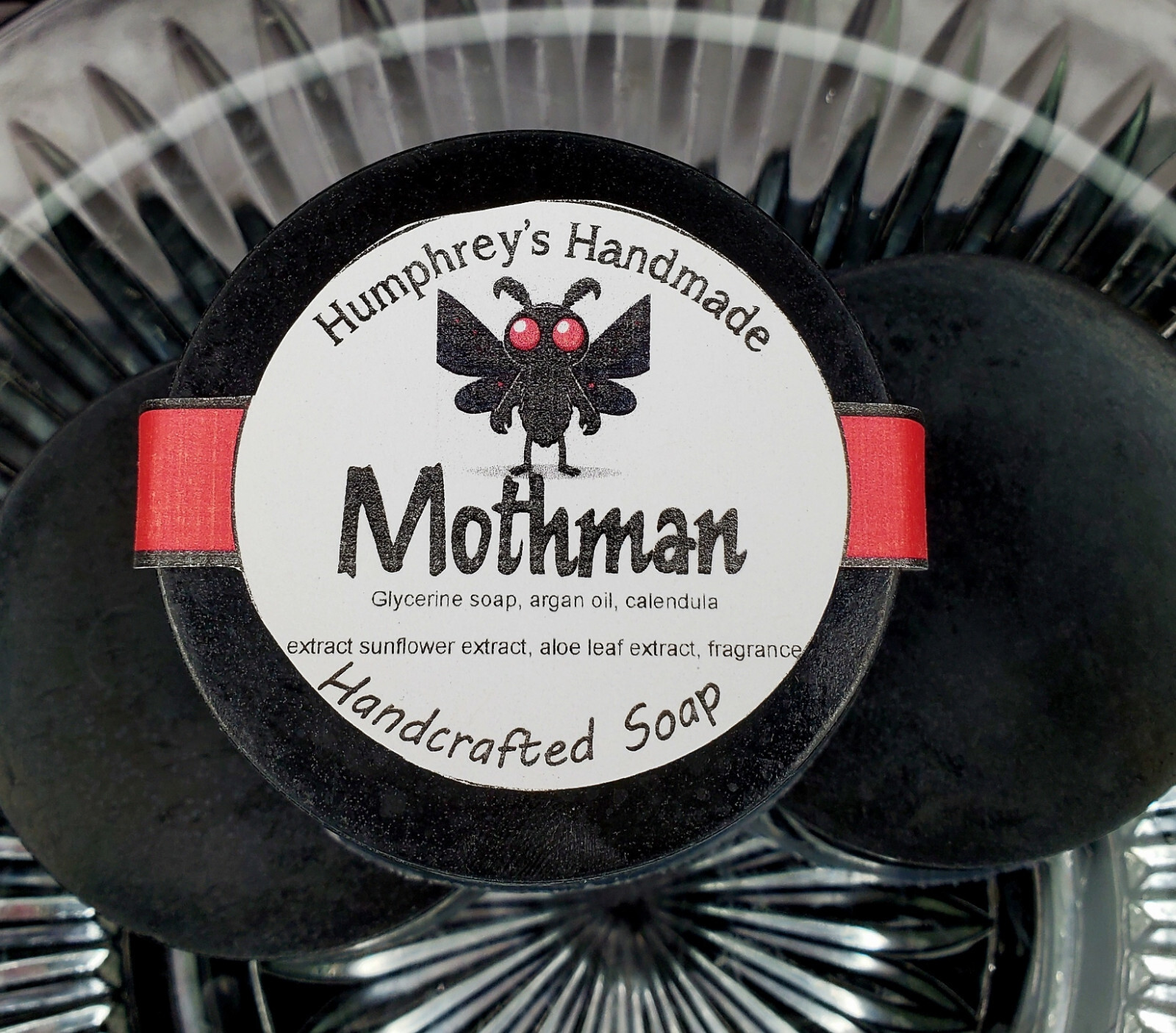 MOTHMAN Bourbon Pumpkin Scent Shave Soap, Unisex Mens Beard Wash Bar USA Made