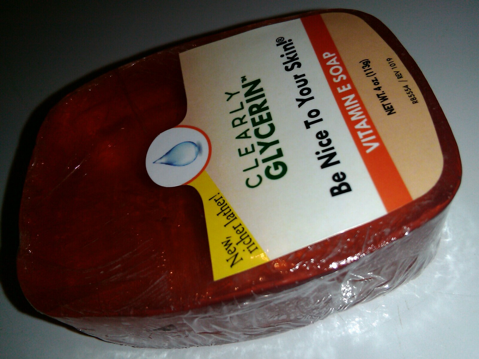 Clearly Glycerin Vitamin E Bar Soap 4 Oz : Brand New : Fast Same Day Ship Out