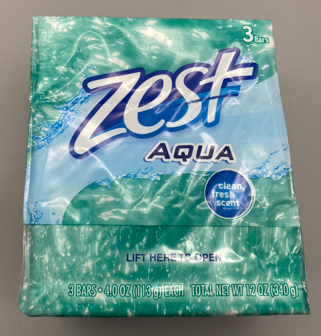 Zest Aqua Refreshing Scent Deodorant Bath Bar Unisex Soap Bundle 4oz 19 Bars!