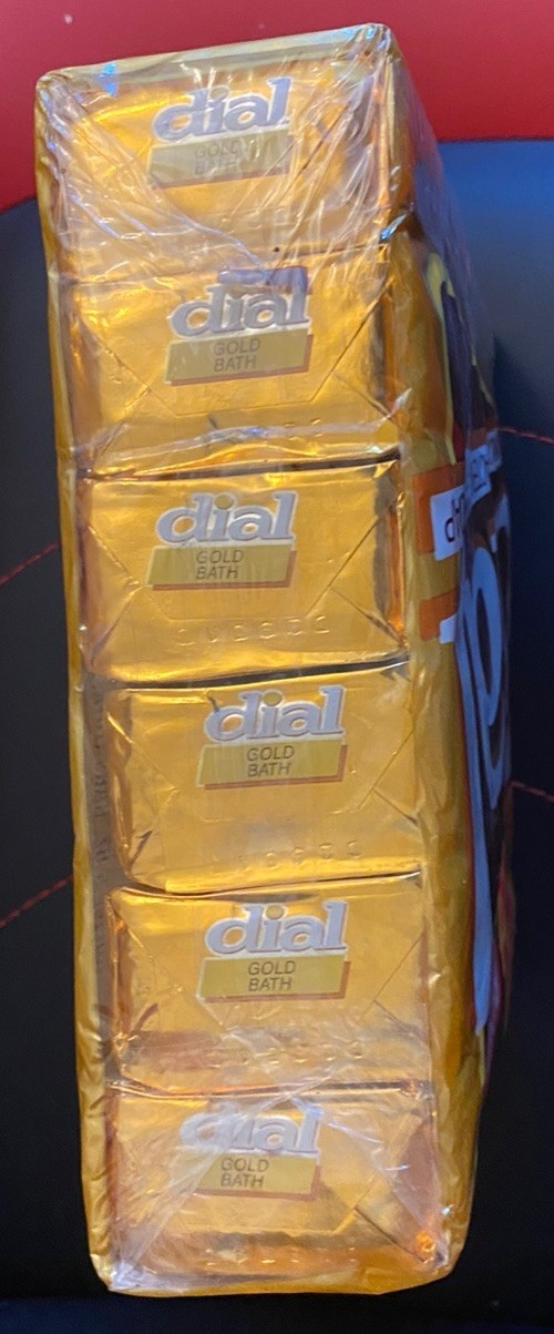 Vintage 80s DIAL GOLD Foil Deodorant SOAP Bars 5oz NOS 12 Pack NEW Made in USA
