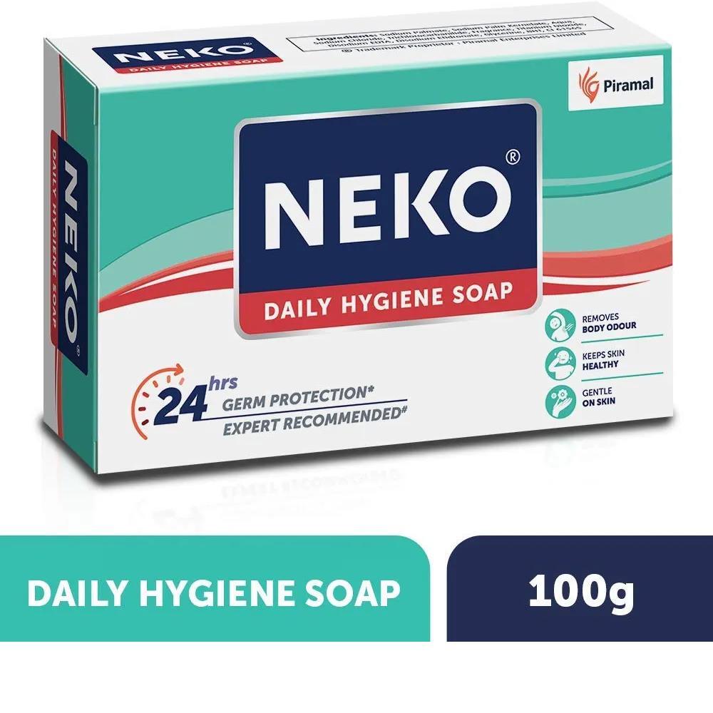 (Pack of 4) Neko Daily Hygiene Soap, 24 hours Germ Protection (100gm Each)