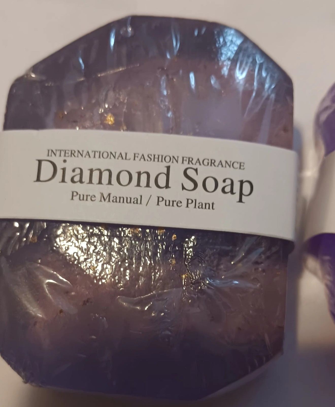 International Fashion Fragrance Diamond Soap 14k Gold Foil Lavender Lot Of 2
