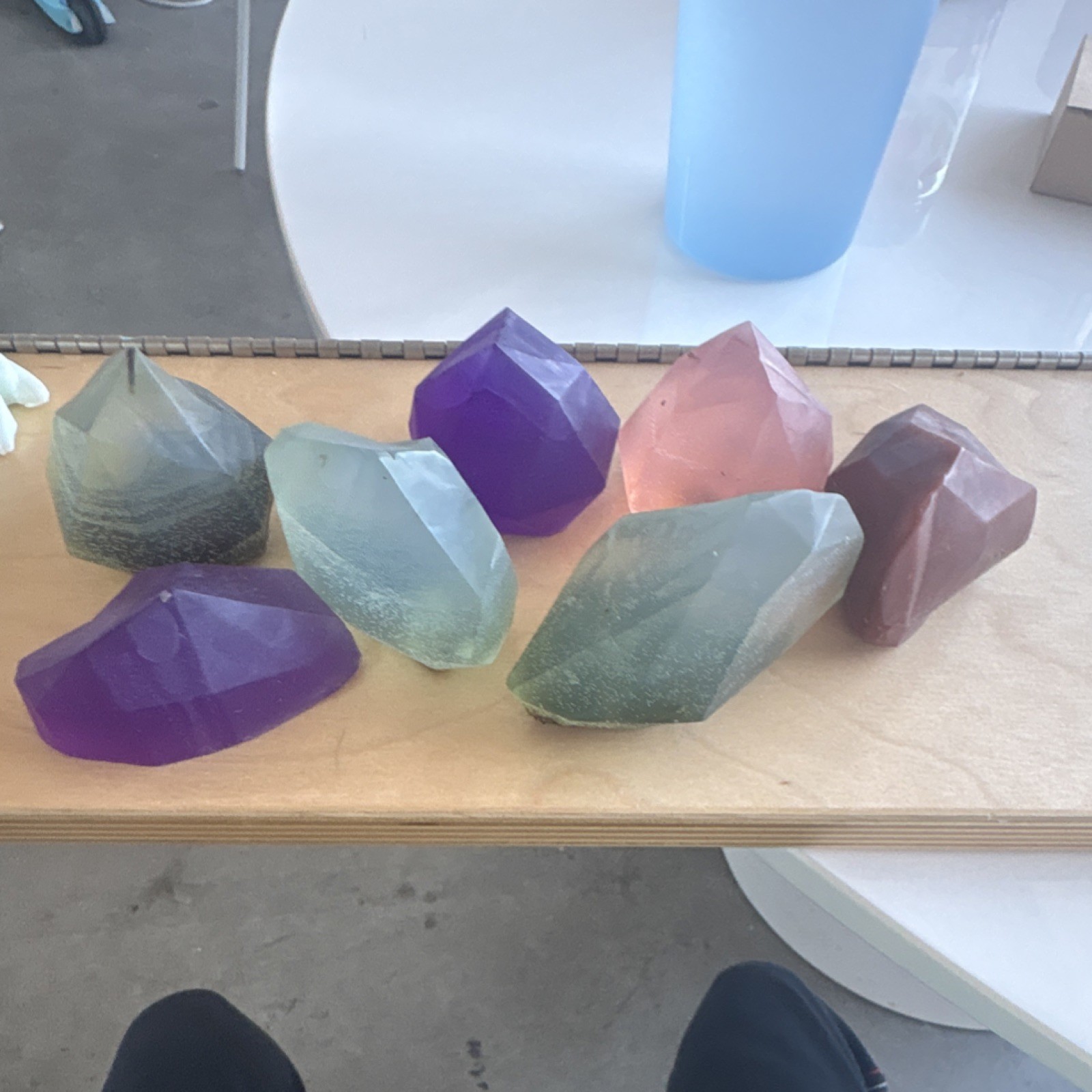 Geometric Faceted Body Bar Soaps Assorted Colors for Body and Hands