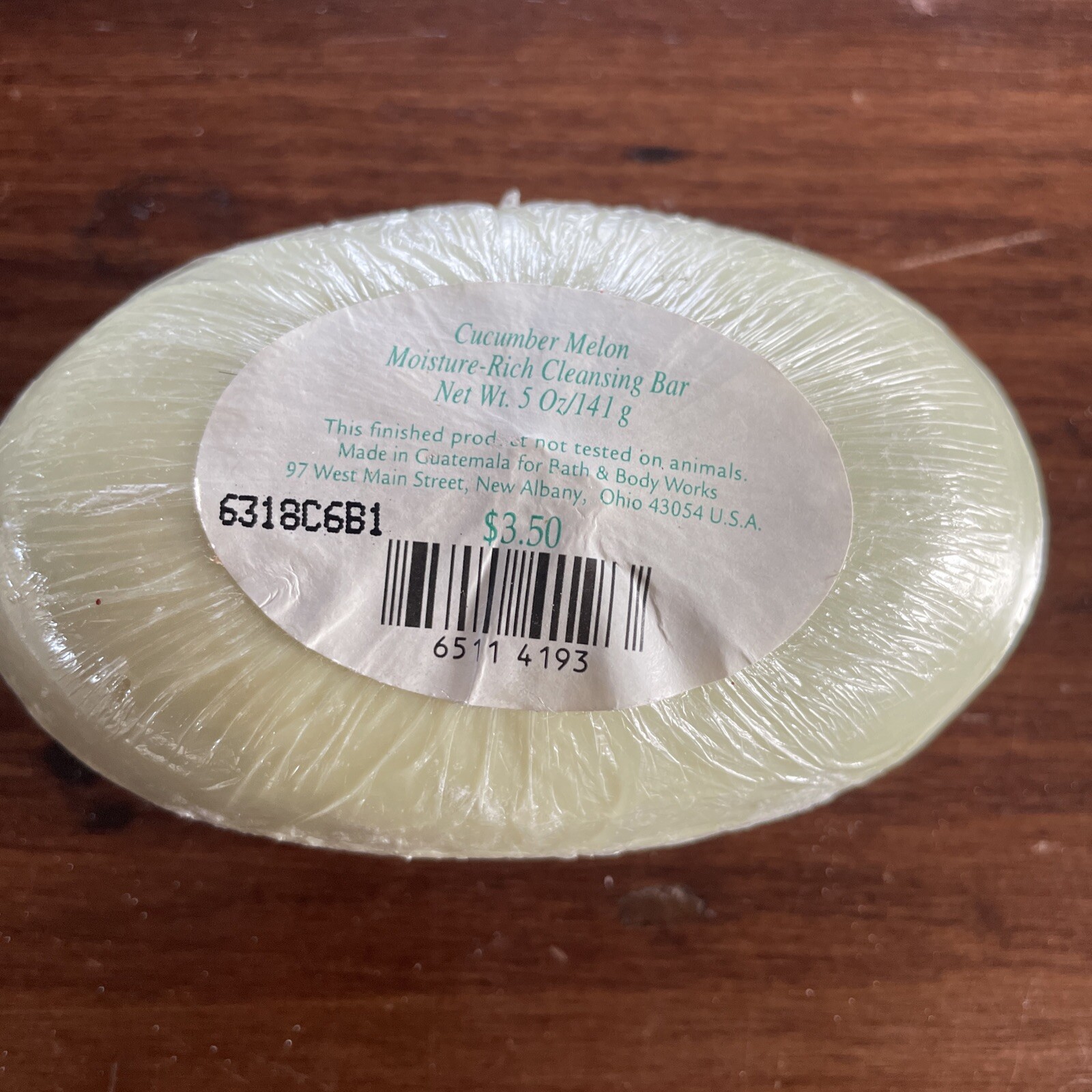 Cucumber Melon Moisture Rich Cleansing Soap Bar Bath Body Works