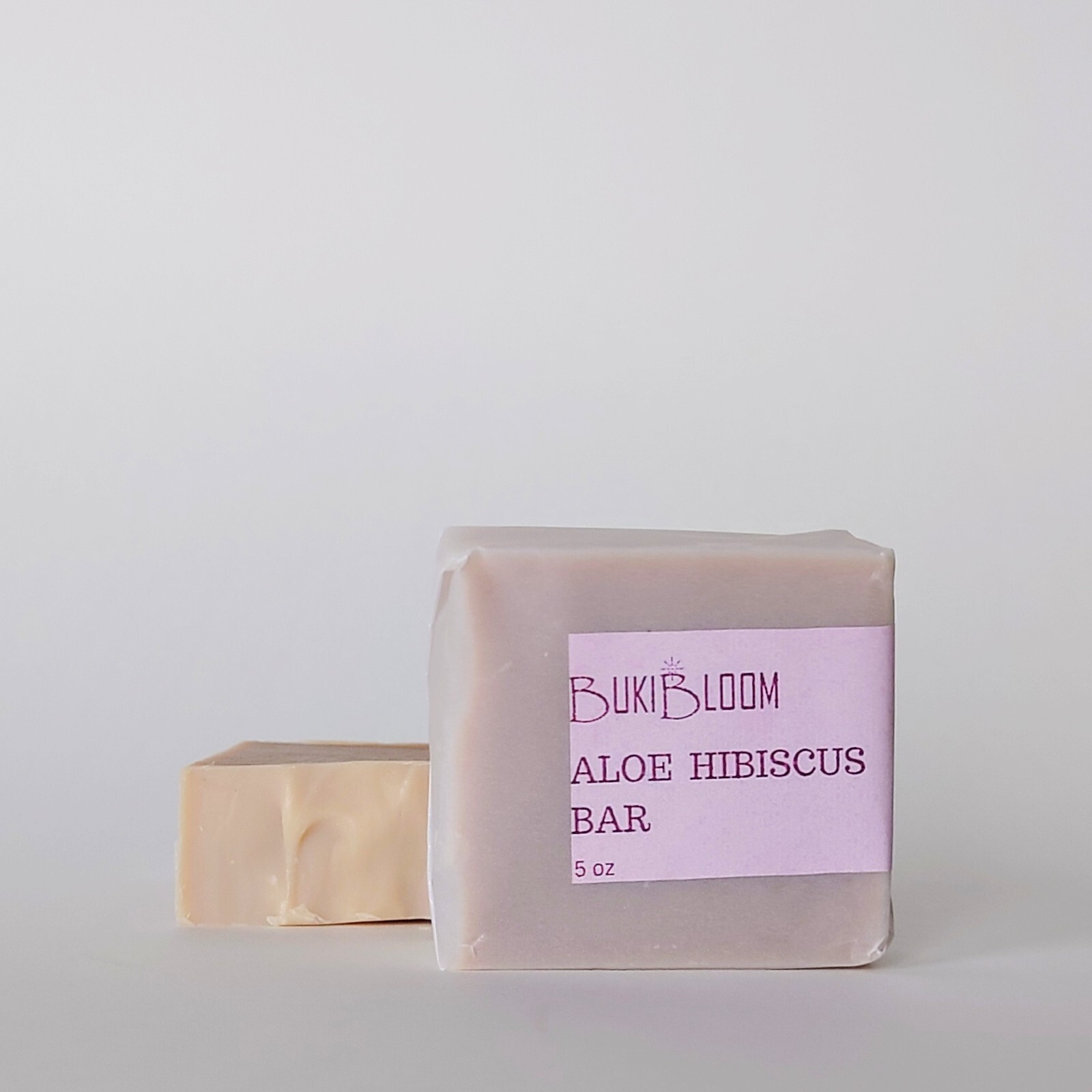 BUKIBLOOM Aloe Hibiscus Hydrating Soap 5oz Eczema, Dry Skin, Radiant Skin