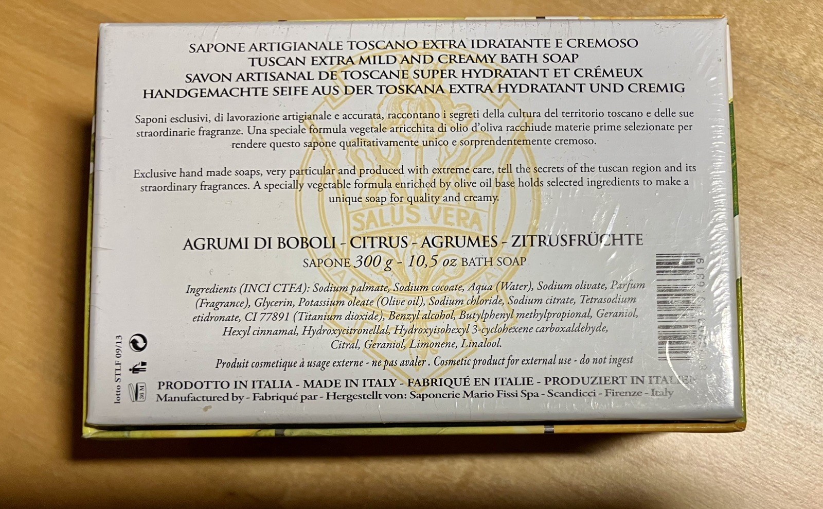 LA FLORENTINA AGRUMI DI BOBOLI Large Bath Soap 🧼 10.5 OZ Made in Italy 🇮🇹
