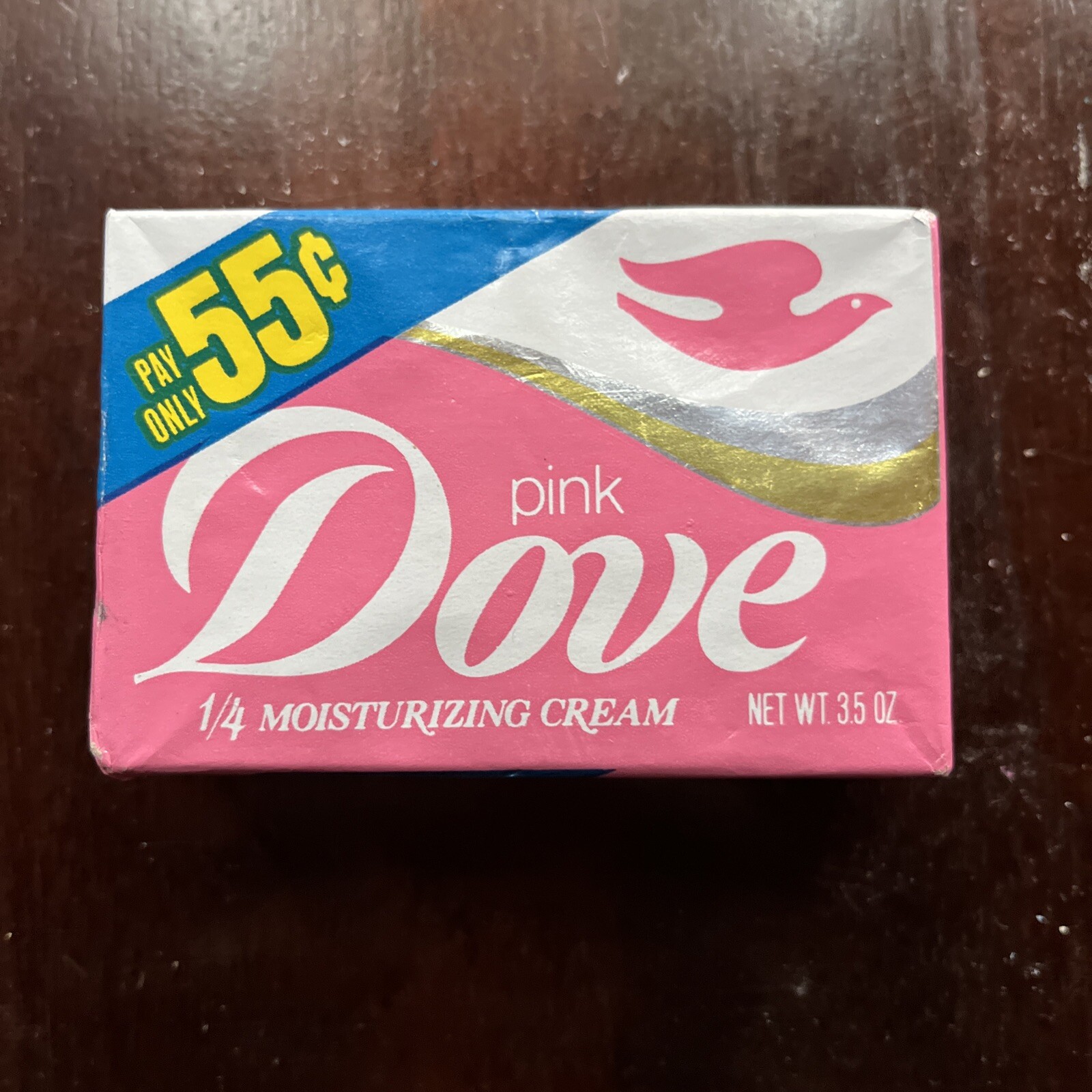 DOVE Beauty Pink White Vintage Bar Retro Prop Body Bath Sz. 3.5 oz NOS