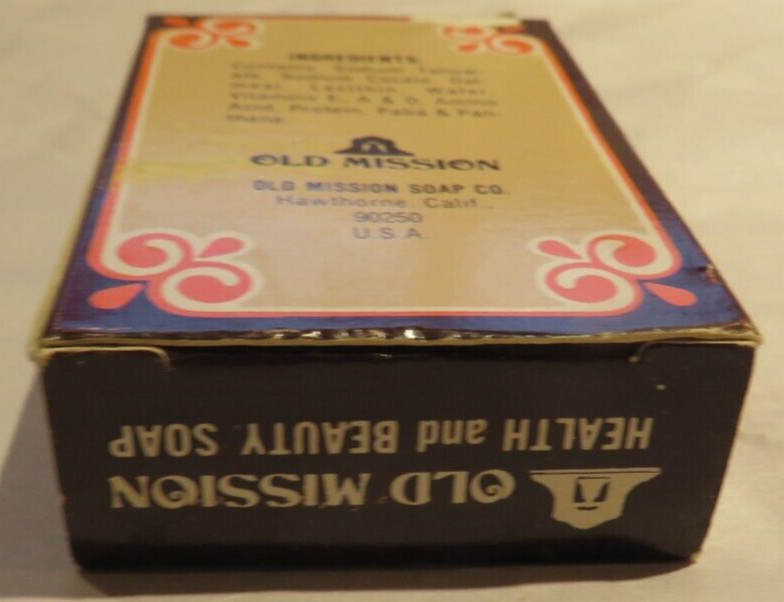 Vintage Old Mission-Health and Beauty Oatmeal Soap 2.7 OZ each Made in CA USA
