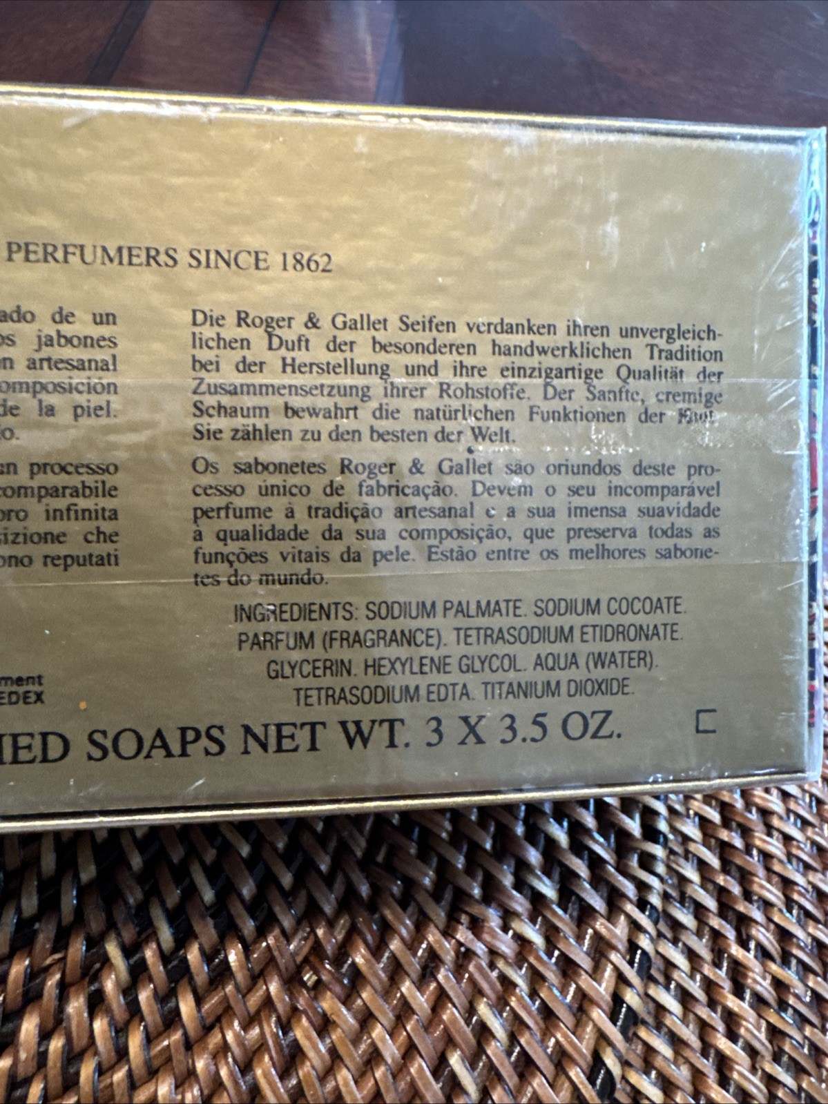 Vintage Paris Roger & Gallet 3 Savons Parfumes 3x100g 3 perfumed Soaps 3×3.5oz