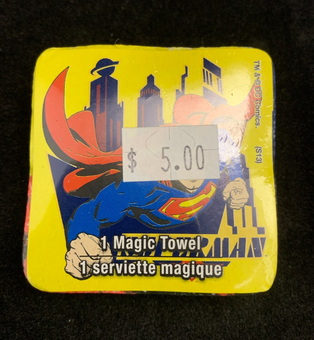 DC Comics Superman Magic Towel Wash Cloth Washcloth