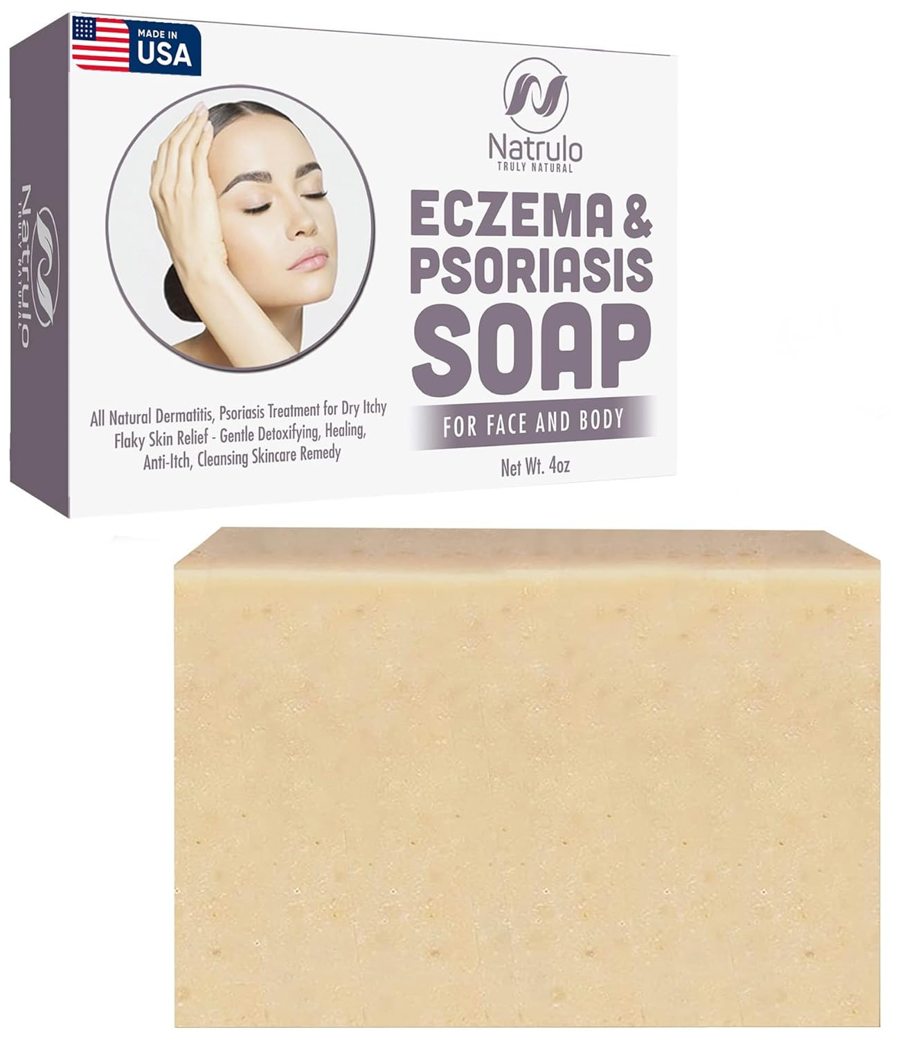 Eczema Soap Bar for Face and Body – All Natural Dermatitis, Psoriasis Treatment