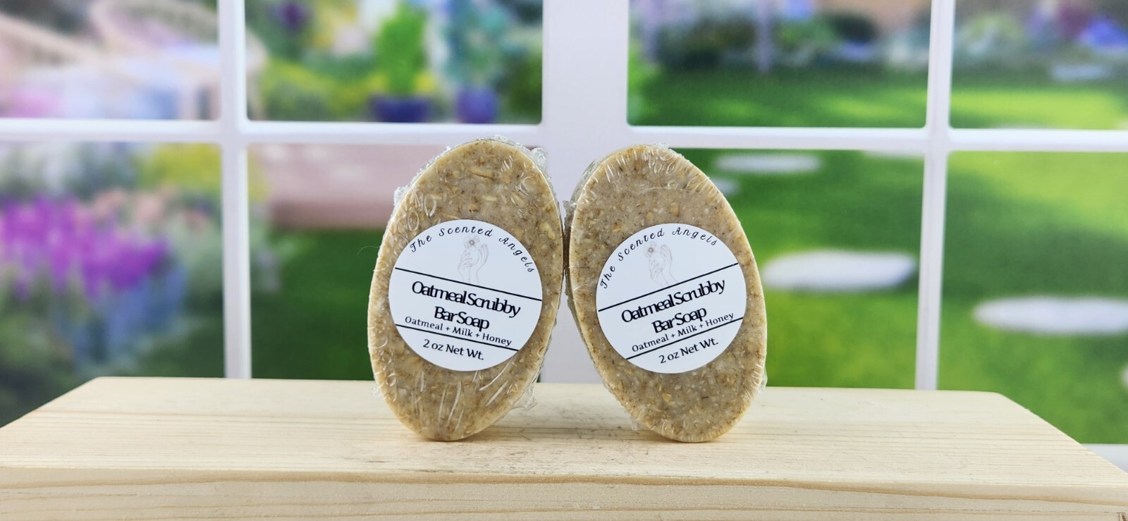 TSA Handmade Oatmeal Scrubby Bar Soap – Body Exfoliating All Natural 2 and 5 oz