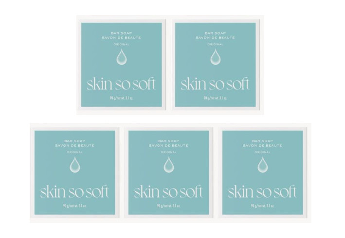 Avon Skin So Soft Original or Soft & Sensual Beauty Bar Soaps – 5-Piece Set