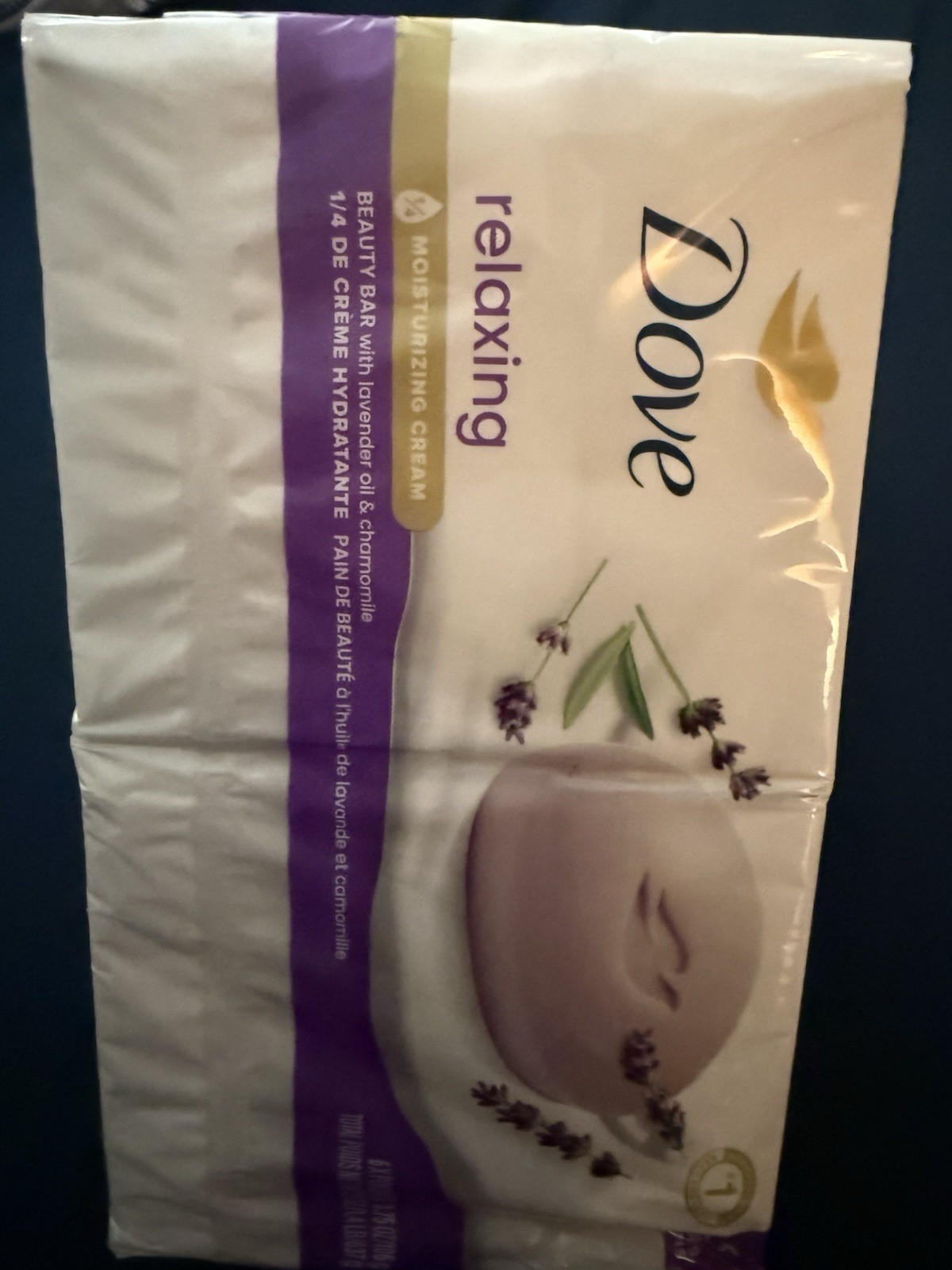 Dove Relaxing Beauty Bar Soap, Lavender And Chamomile 3.75 oz, 6 Ct