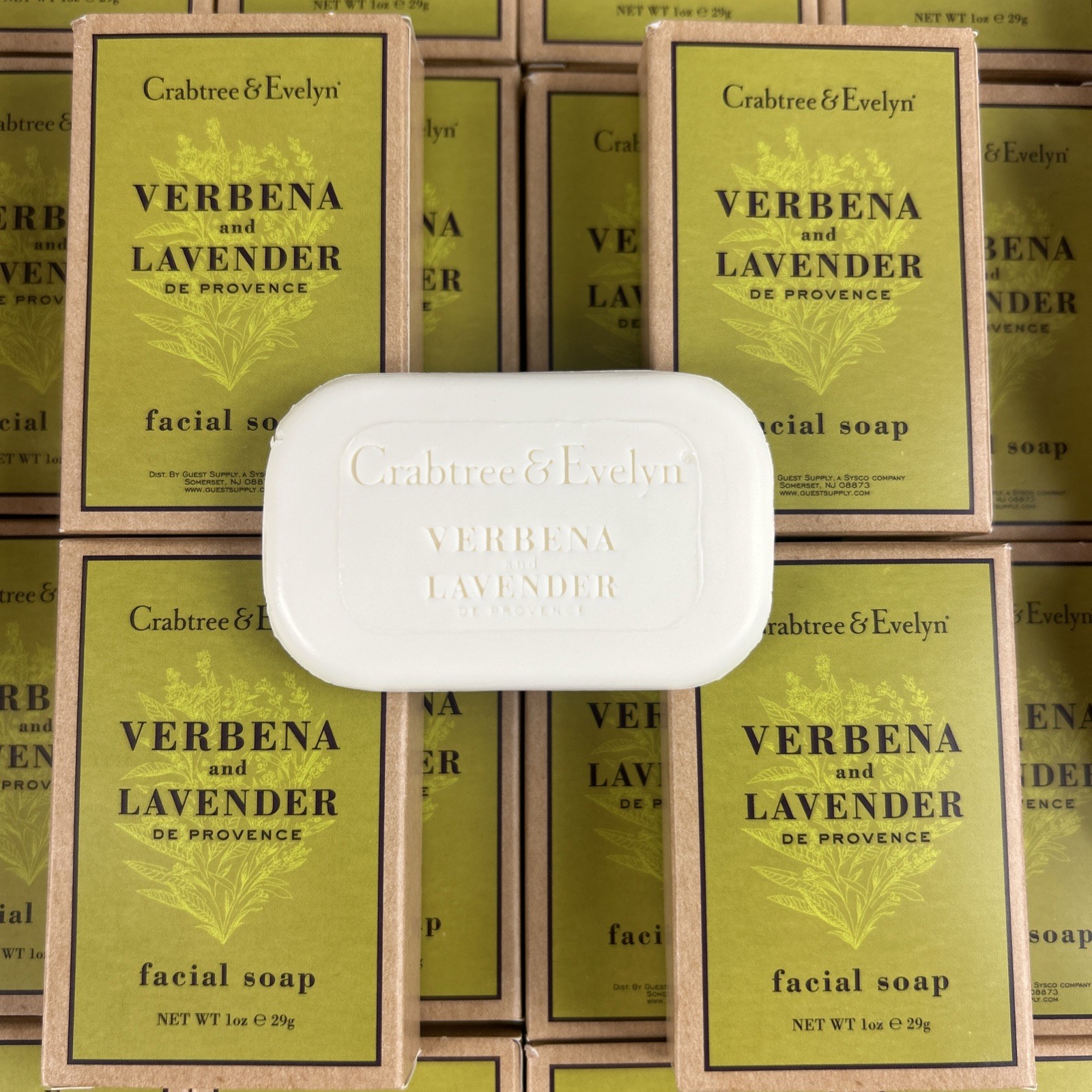 Crabtree & Evelyn Verbena & Lavender Travel Soap Lot – 30 Bars, New